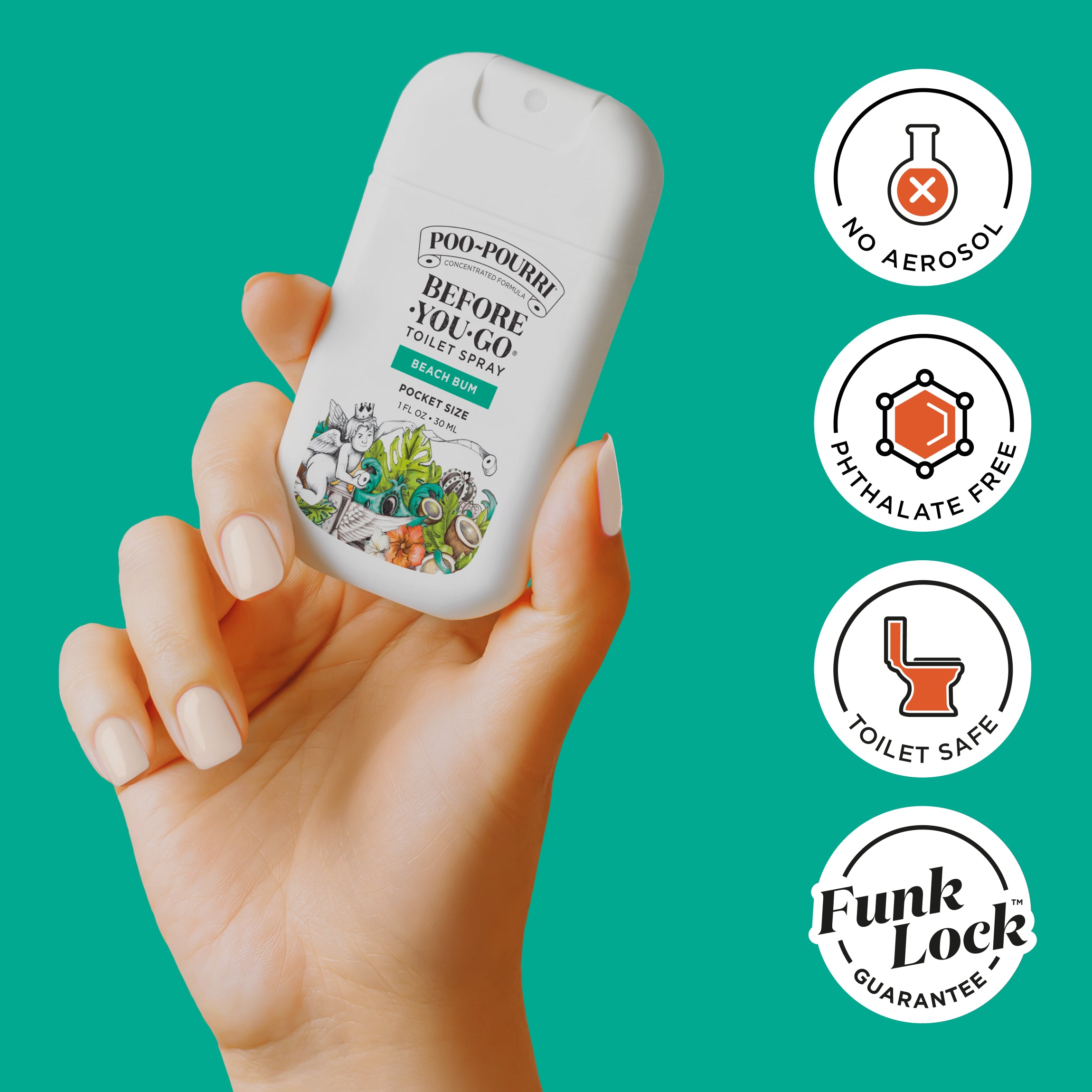 Beach Bum Pocket Sprayer - Poo~Pourri Toilet Spray - View 6