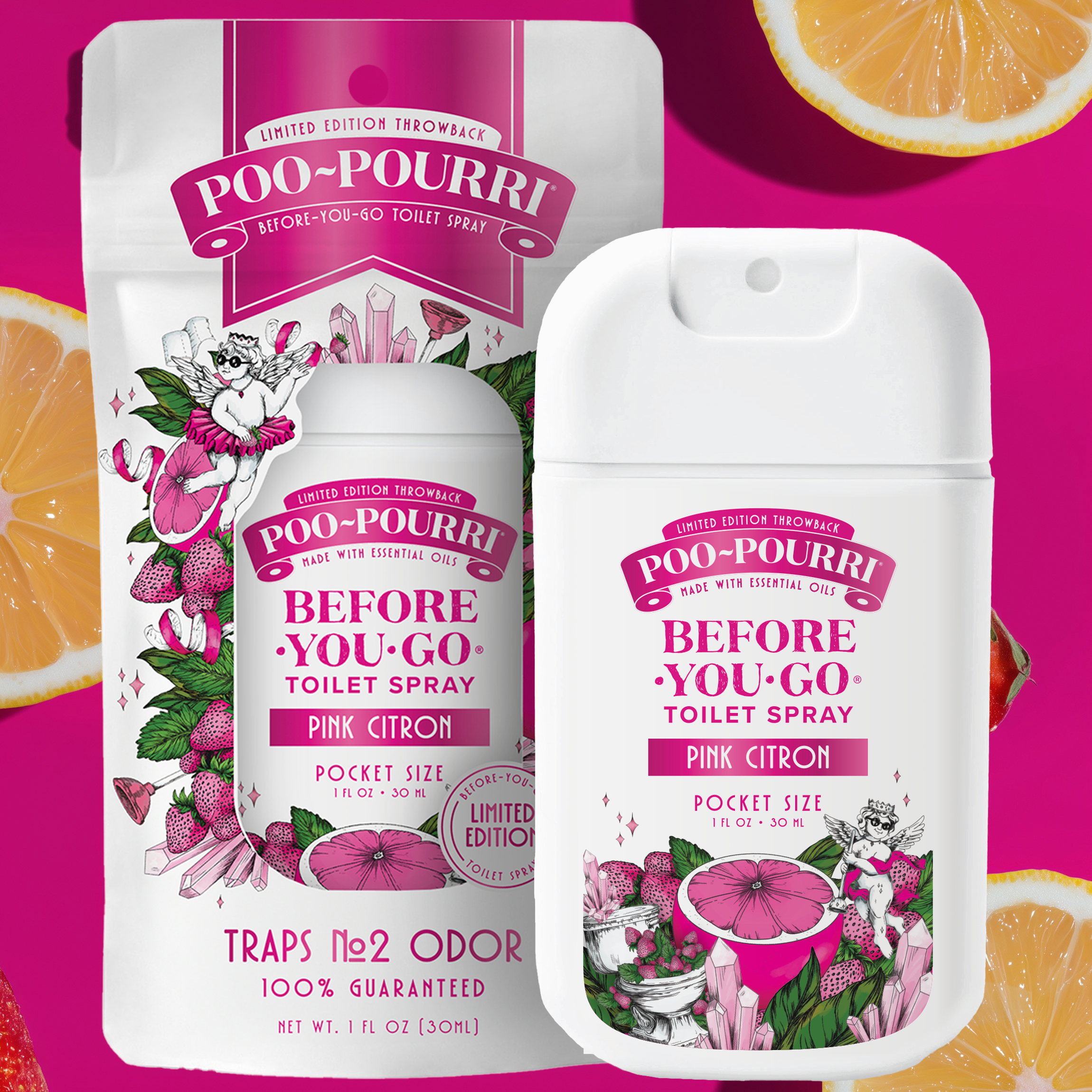 Pink Citron Pocket Sprayer - Poo~Pourri Toilet Spray - Main image