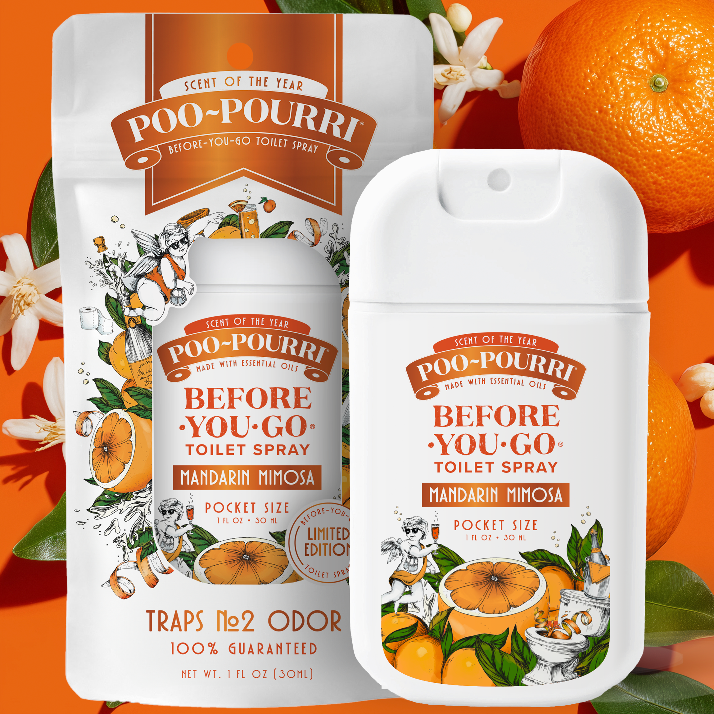 Mandarin Mimosa Pocket Sprayer - Poo~Pourri Toilet Spray - Main image