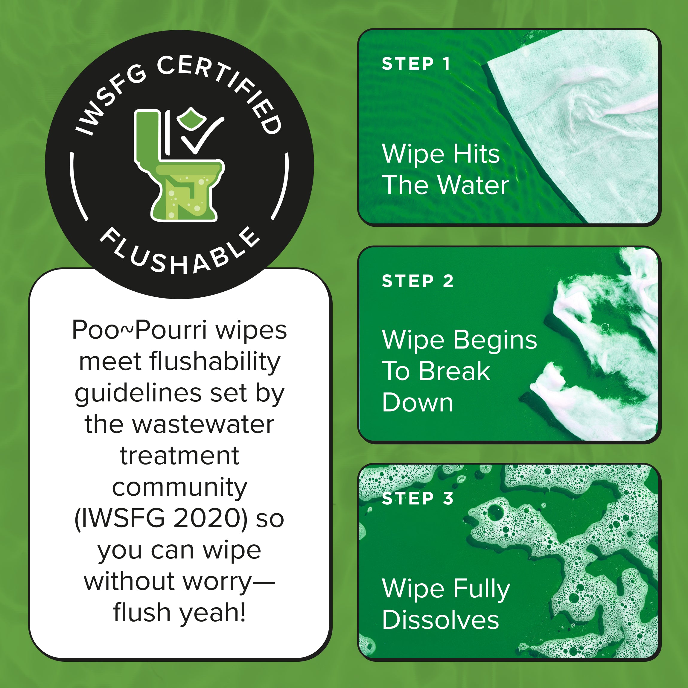 Cucumber Aloe Flushable Wipes - Poo~Pourri - View 5