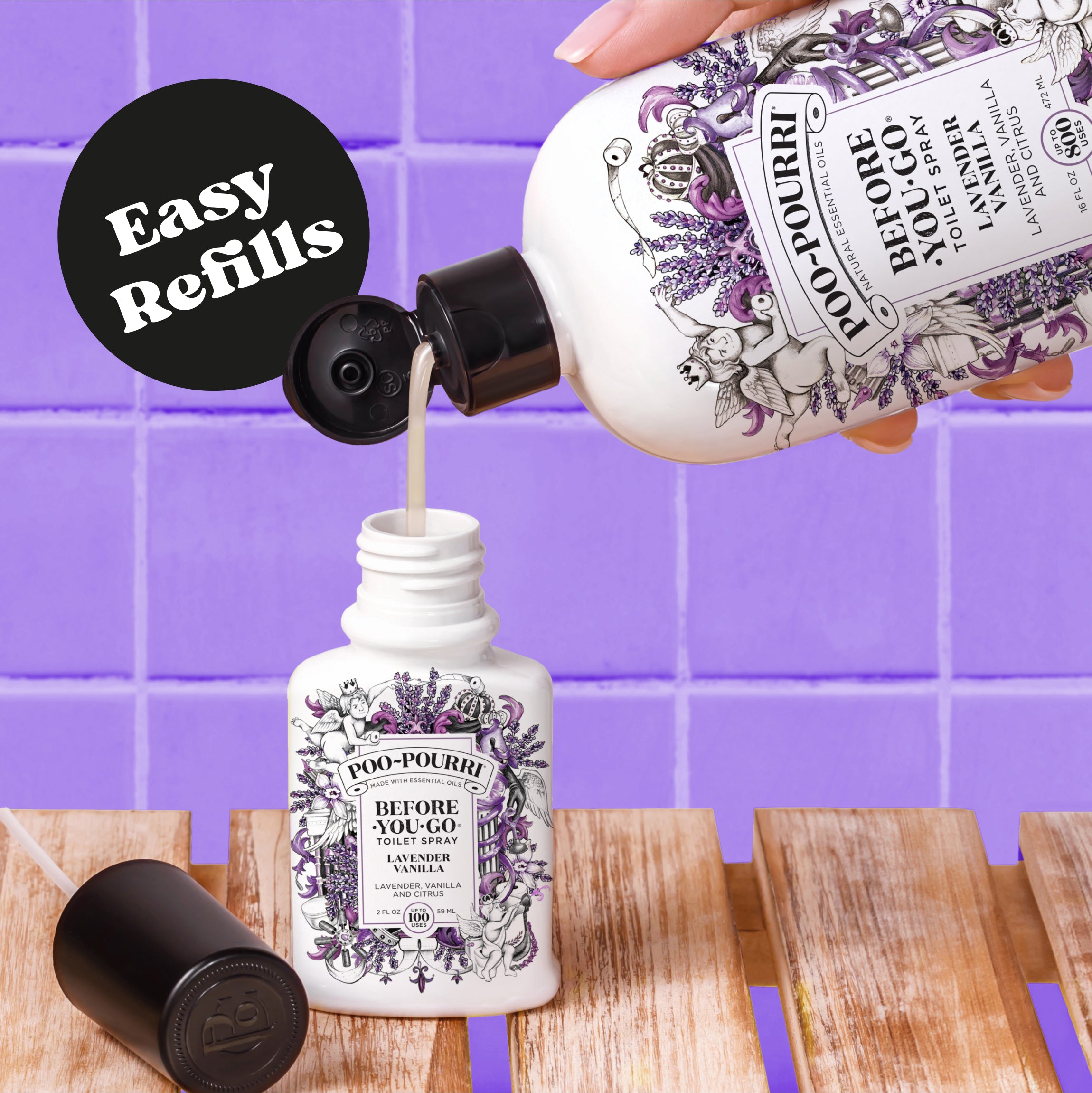 Lavender Vanilla Refill - Poo~Pourri Toilet Spray - View 3