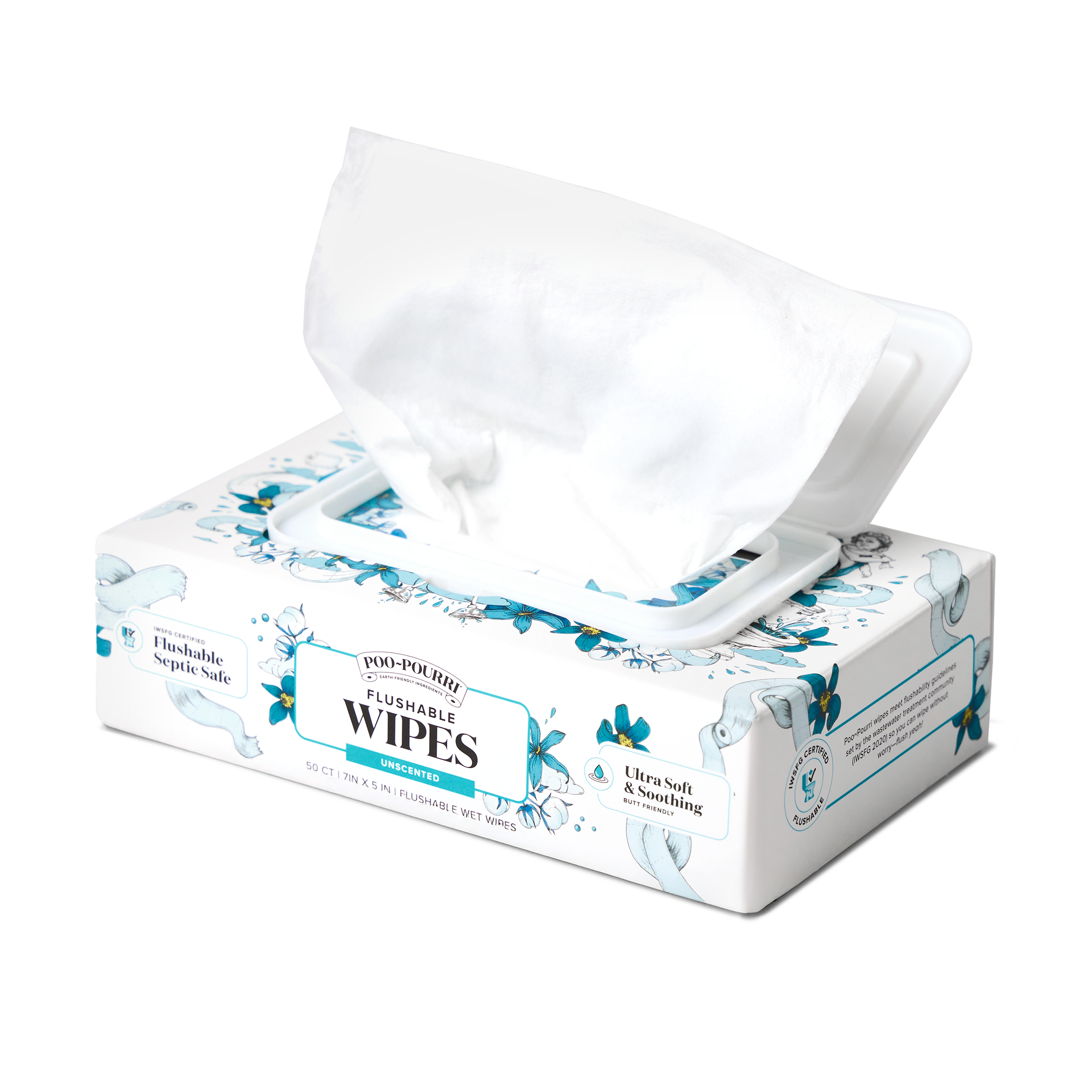 Unscented Flushable Wipes - Poo~Pourri - View 2