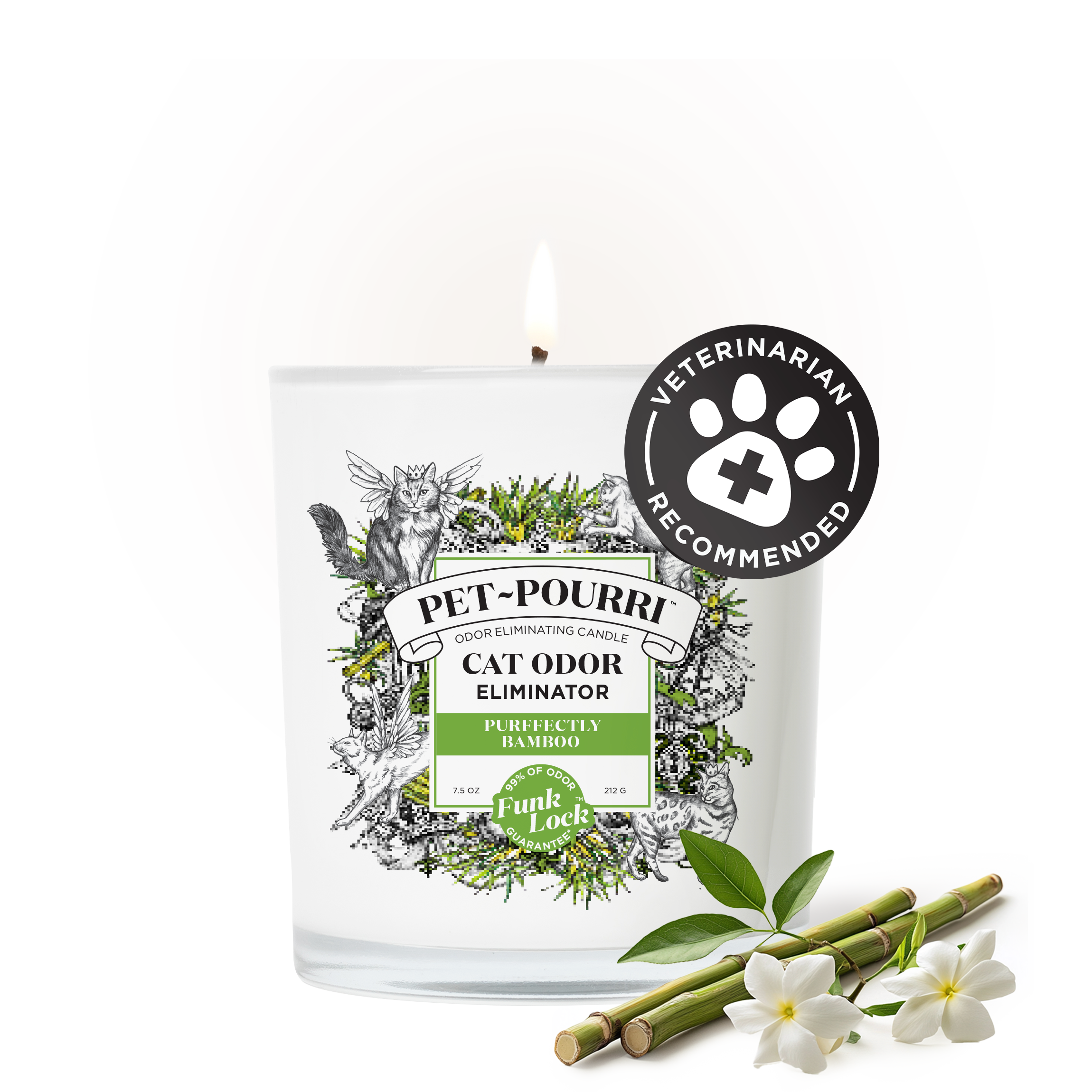 Purrfectly Bamboo Candle - Pet~Pourri Candle - View 2