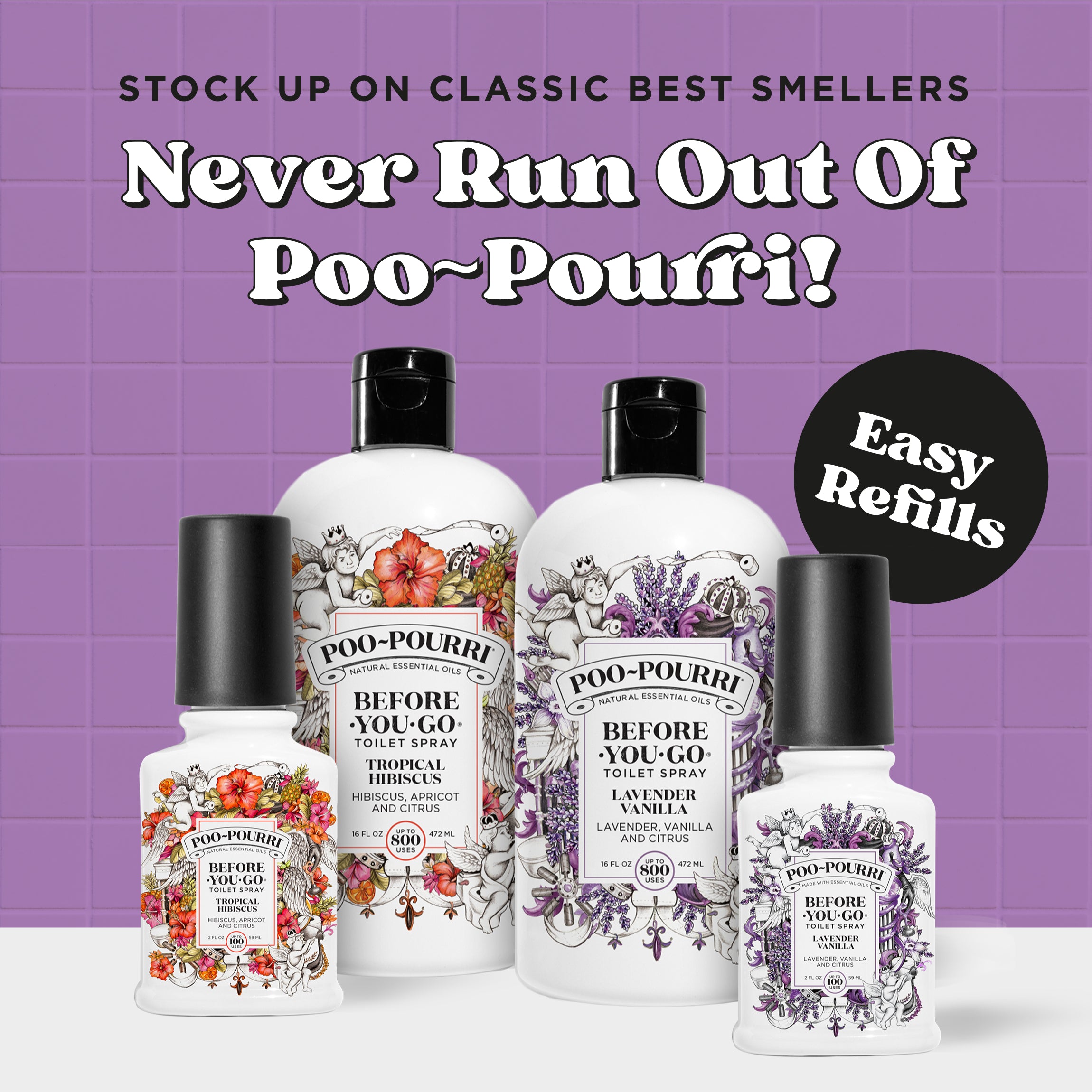 Lavender Vanilla Refill - Poo~Pourri Toilet Spray - View 6