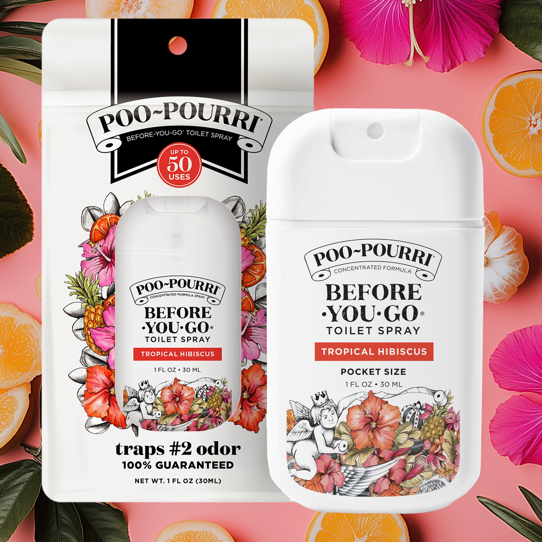 Tropical Hibiscus Pocket Sprayer - Poo~Pourri Toilet Spray - Main image