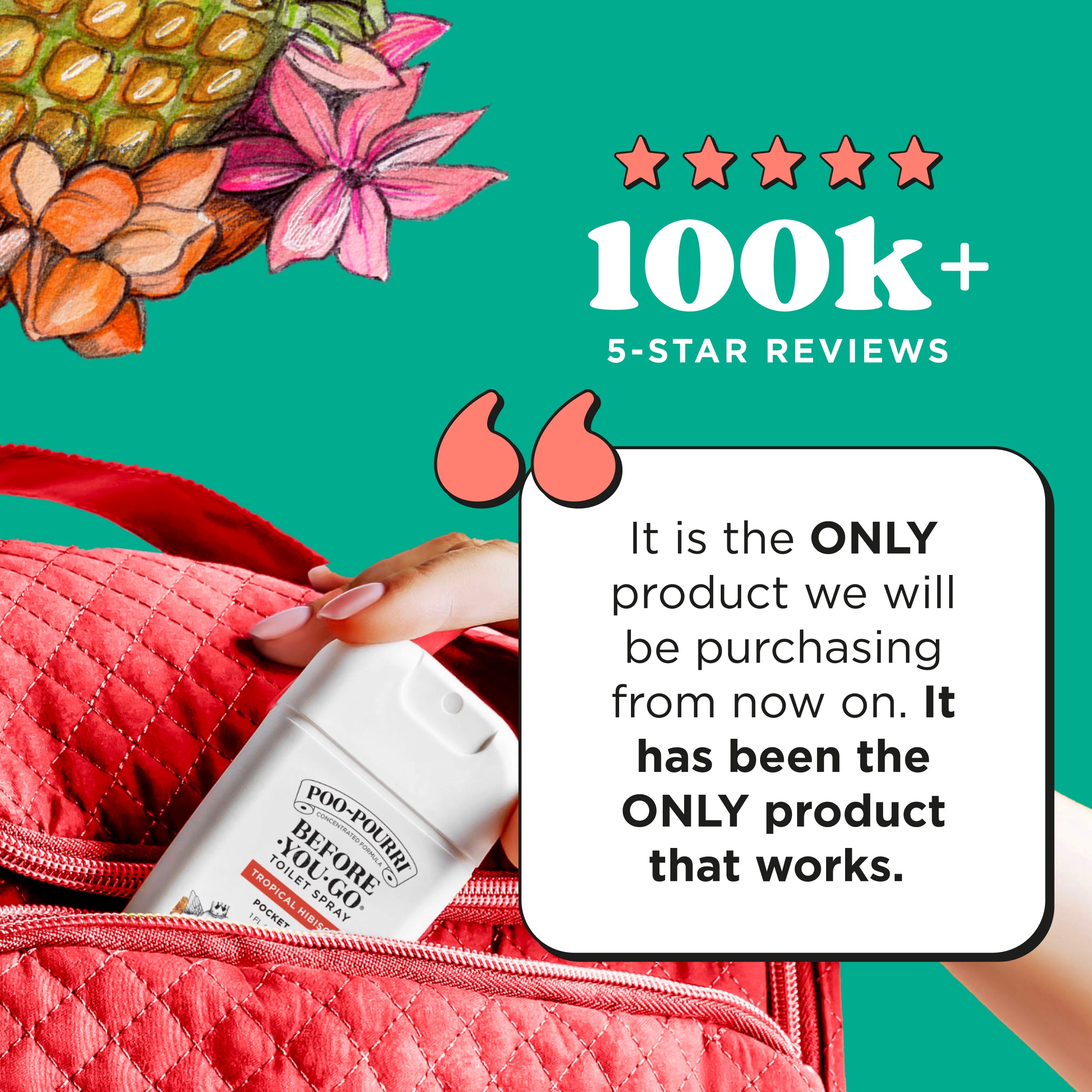 Tropical Hibiscus Pocket Sprayer - Poo~Pourri Toilet Spray - View 4